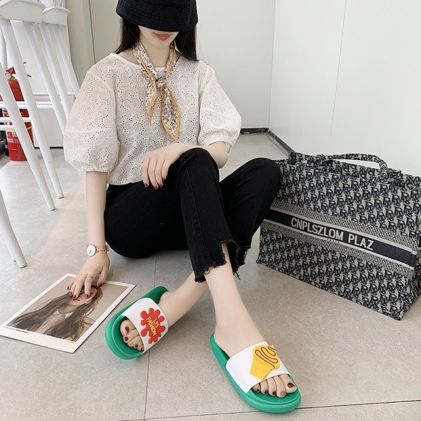 Női strand gumipapucs lapos talppal