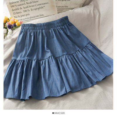 Lühike naiste plisseeritud seelik kõrge elastse vöökohaga