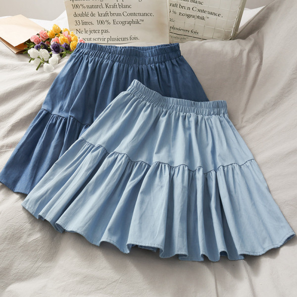 Lühike naiste plisseeritud seelik kõrge elastse vöökohaga