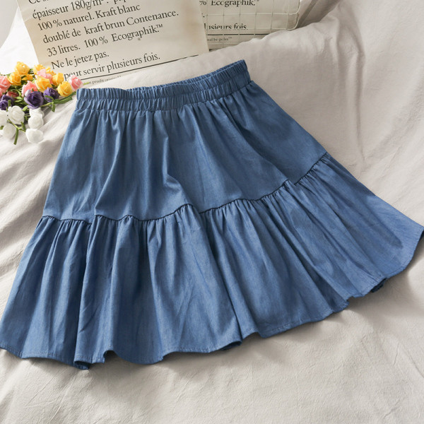 Lühike naiste plisseeritud seelik kõrge elastse vöökohaga