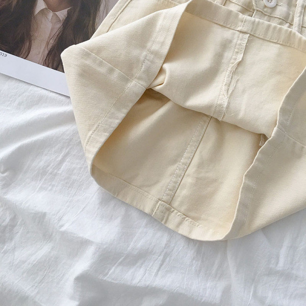 Ležerna ženska suknja s džepovima i visokim strukom