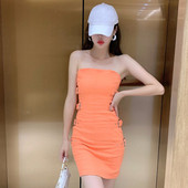 Rochie moderna de dama cu catarame