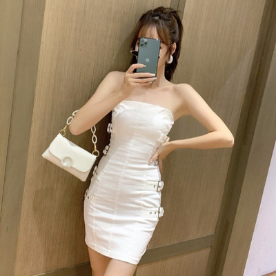 Rochie moderna de dama cu catarame