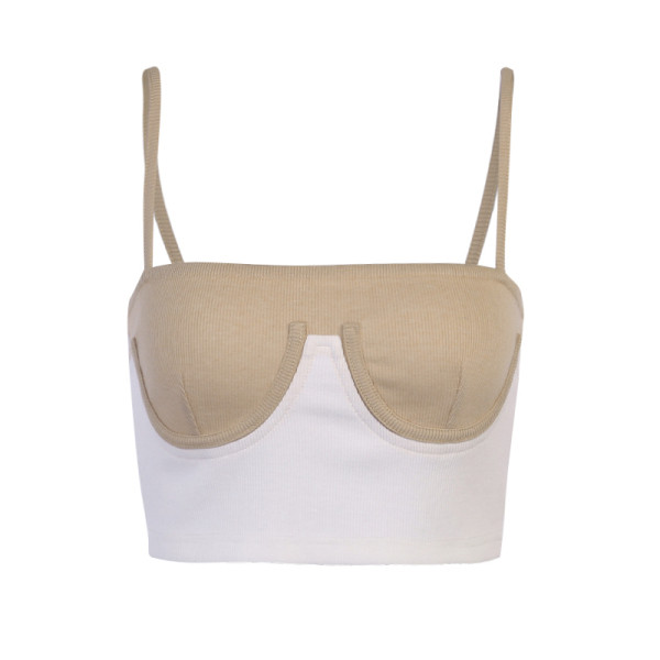 Top scurt de dama cu bretele subtiri