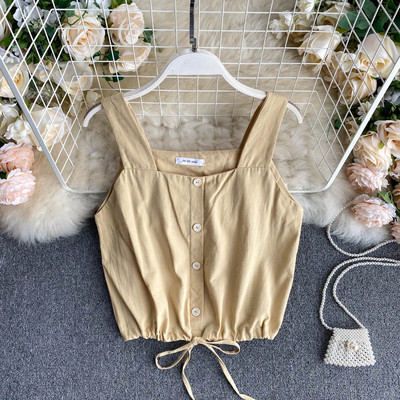 Moodne laiade rihmade ja lipsudega naiste topp