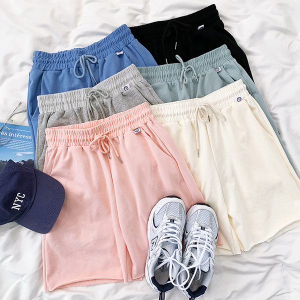 Pantaloni scurți casual dama cu cravate si talie elastica