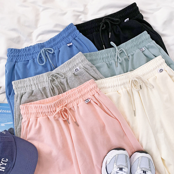 Pantaloni scurți casual dama cu cravate si talie elastica