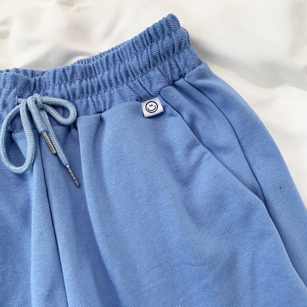 Pantaloni scurți casual dama cu cravate si talie elastica