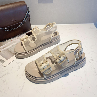 Sandale casual dama cu talpa inalta si plasa