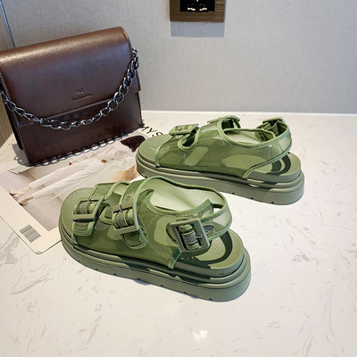 Sandale casual dama cu talpa inalta si plasa