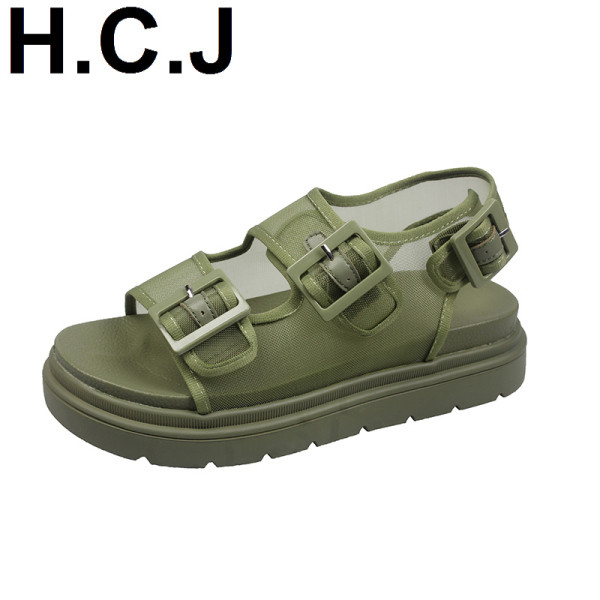 Sandale casual dama cu talpa inalta si plasa