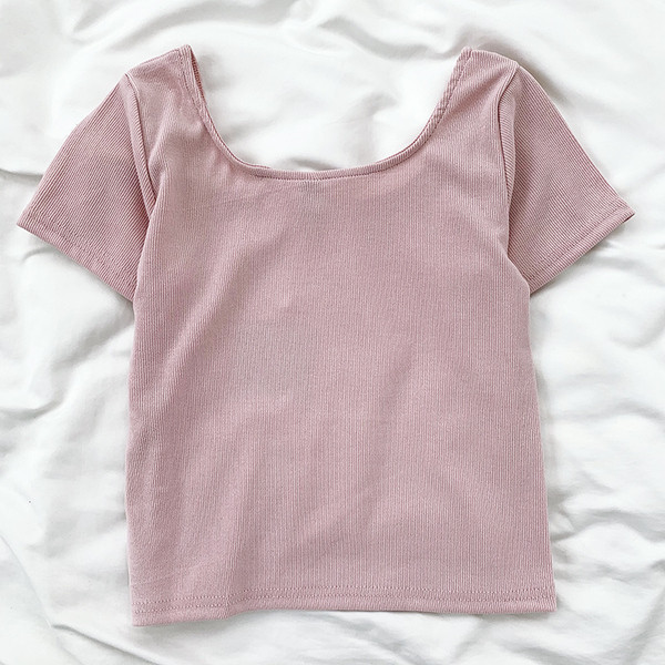 Tricou casual dama cu nasturi si maneca scurta