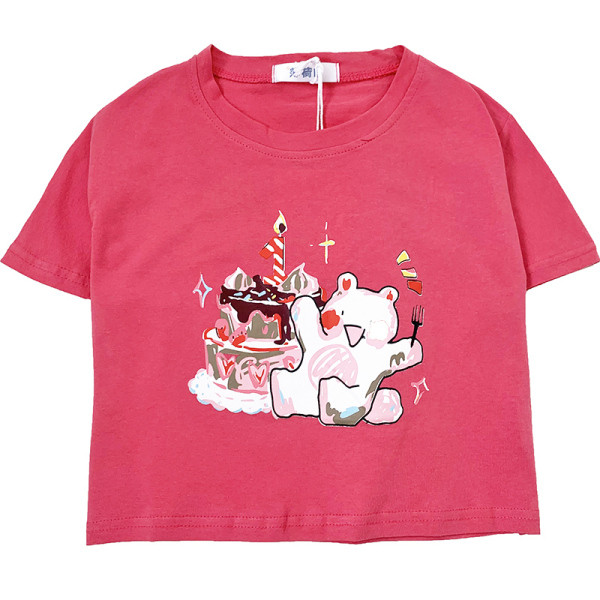 Γυναικείο μπλουζάκι με απλικέ και κοντό μανίκι