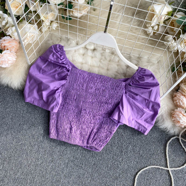 Bluză scurtă de damă cu decolteu spitz