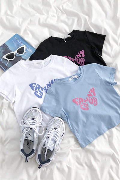 Tricou casual dama cu decolteu O si imprimeu