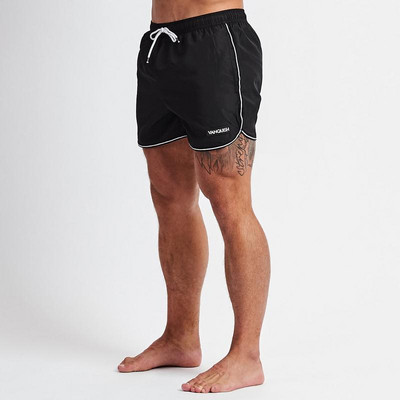 Pantaloni scurți sport pentru bărbați cu buzunare și inscripție