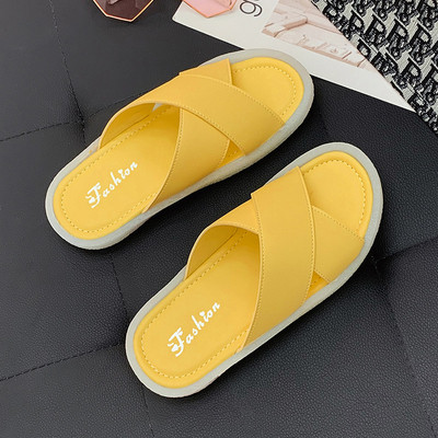 Papuci casual dama din imitatie de piele cu talpa plata