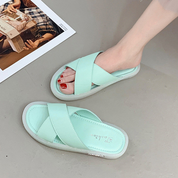 Papuci casual dama din imitatie de piele cu talpa plata