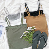 Maiou de damă model simplu cu bretele subțiri