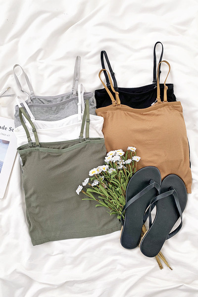 Maiou de damă model simplu cu bretele subțiri