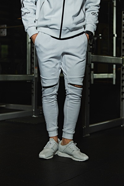 Αθλητικά και casual ανδρικά παντελόνια με επιγραφή και φερμουάρ