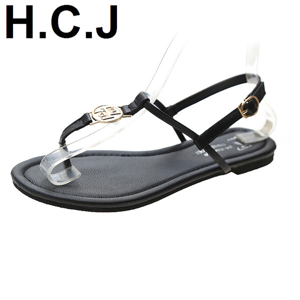 Sandale casual dama cu bretele subtiri si element metalic