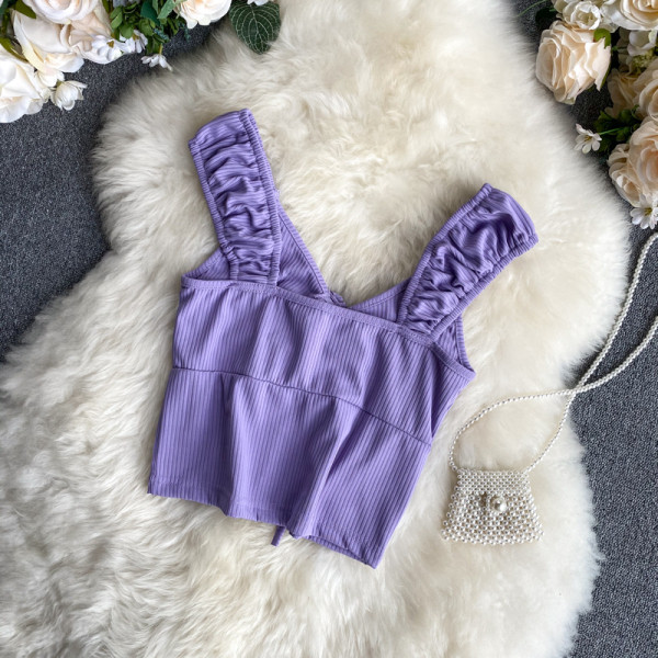 Moodne velvetist trikoo ja lipsudega naiste topp