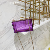 Geanta de dama moderna cu maner lung metalic