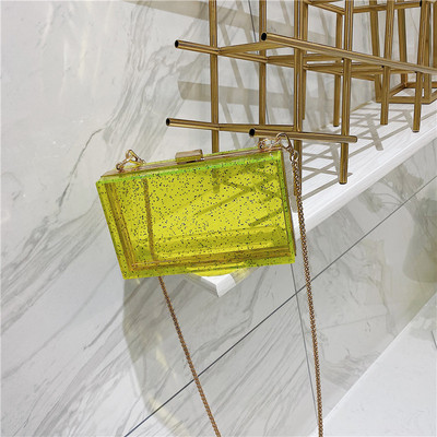 Geanta de dama moderna cu maner lung metalic