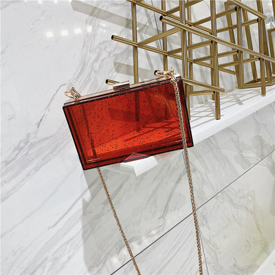 Geanta de dama moderna cu maner lung metalic