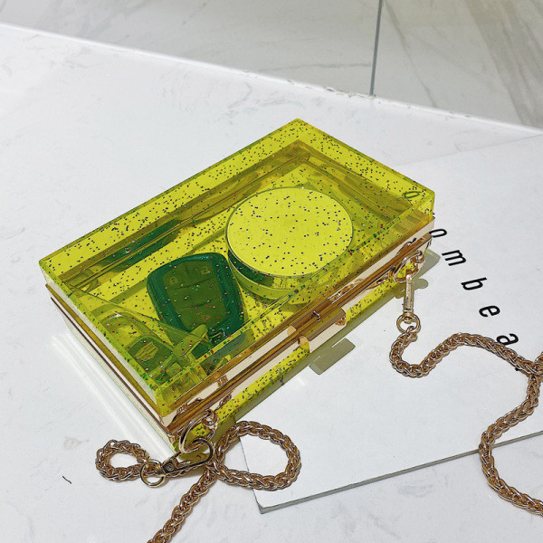 Geanta de dama moderna cu maner lung metalic