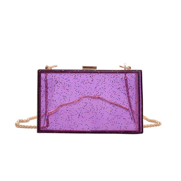 Geanta de dama moderna cu maner lung metalic