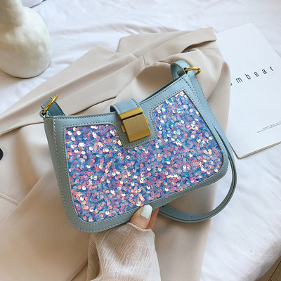 Geanta de dama moderna din piele ecologica cu paiete