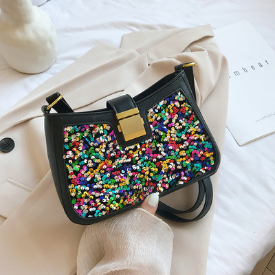 Geanta de dama moderna din piele ecologica cu paiete