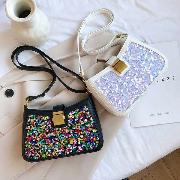 Geanta de dama moderna din piele ecologica cu paiete