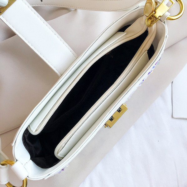 Geanta de dama moderna din piele ecologica cu paiete