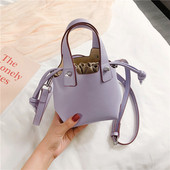 Geanta mini moderna de dama cu cravate din piele ecologica