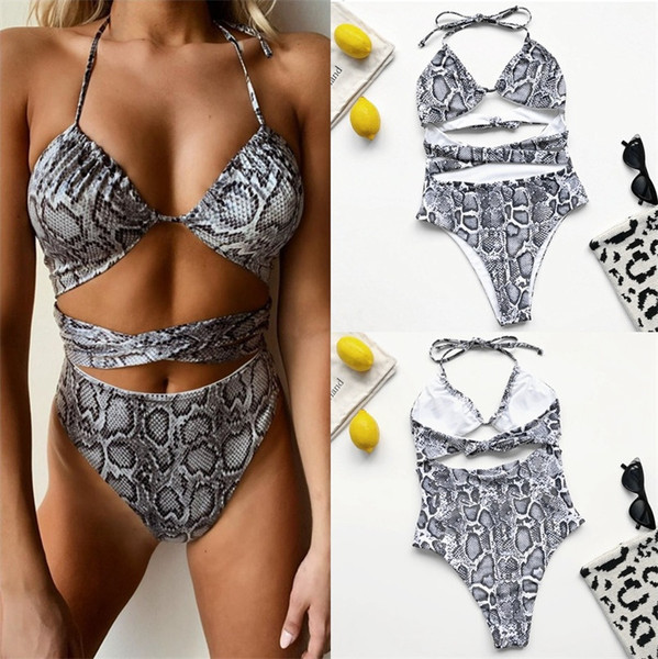 Ολόσωμο γυανικεό  μαγιό με τύπωμα φίδι