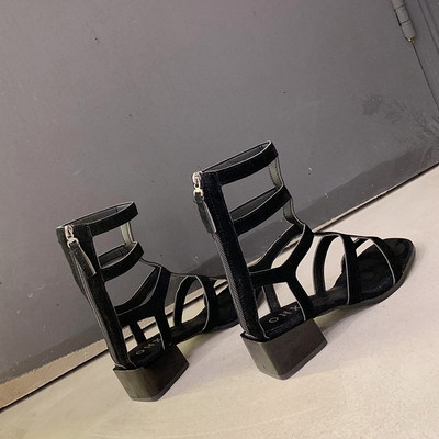 Sandale de dama moderne cu toc patrat