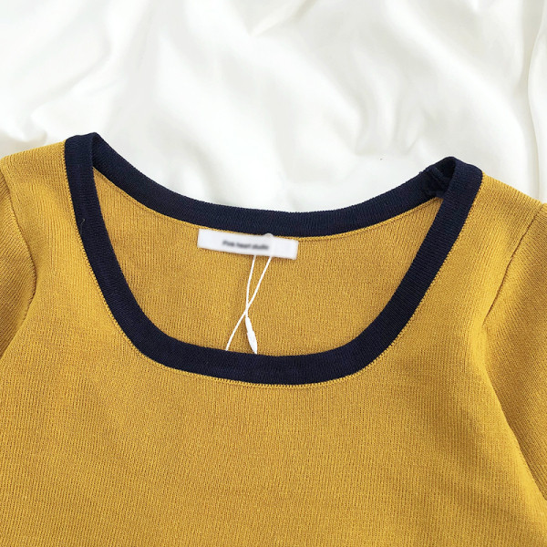 Ümara kaelusega vabaaja naiste T-särk