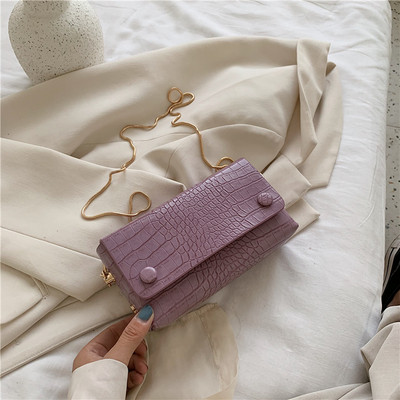 Τρέχουσα γυναικεία τσάντα απλό μοντέλο με λεπτή λαβή