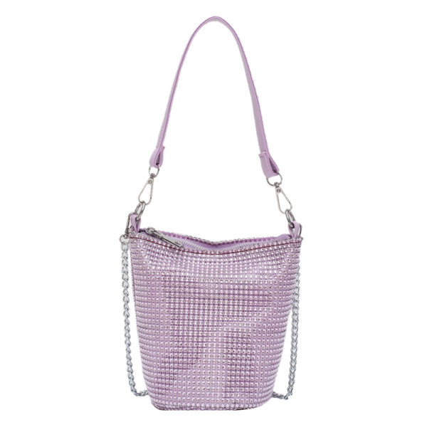 Geantă de mână elegantă, cu mâner lung și pietre