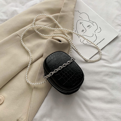 Mini geanta de dama eleganta cu perle decorative