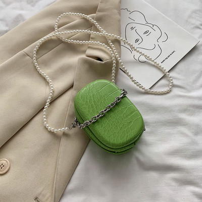 Mini geanta de dama eleganta cu perle decorative