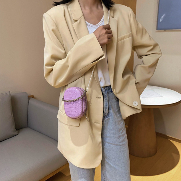 Mini geanta de dama eleganta cu perle decorative