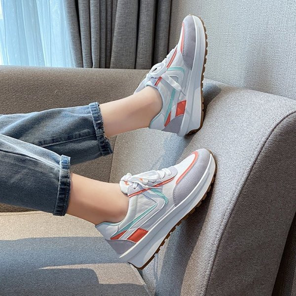 Γυναικεία αθλητικά παπούτσια άνοιξη-φθινόπωρο με ψηλή σόλα