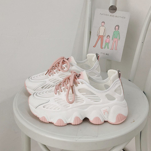 Αναπνεύσιμα γυναικεία πάνινα παπούτσια με τραχιά σόλα και κορδόνια