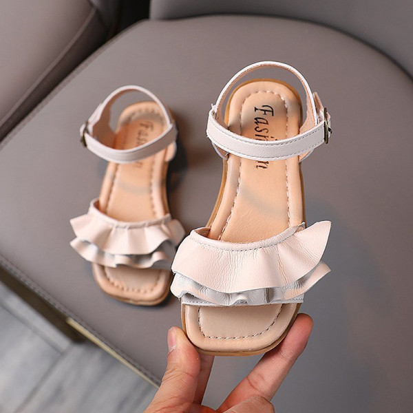 Sandale pentru copii actuale din piele ecologică cu cataramă pentru fete