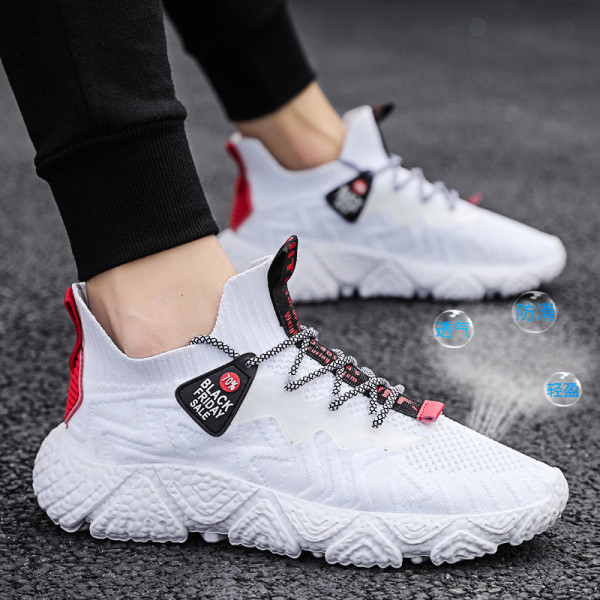 Vīriešu sporta kedas ar uzrakstu un augstu zoli