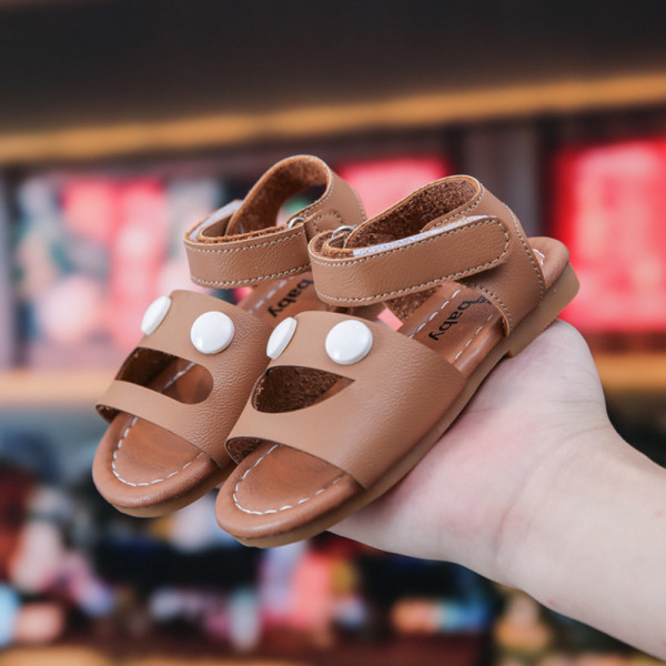 Nou model de sandale pentru copii din piele ecologica cu autocolante - pentru fete